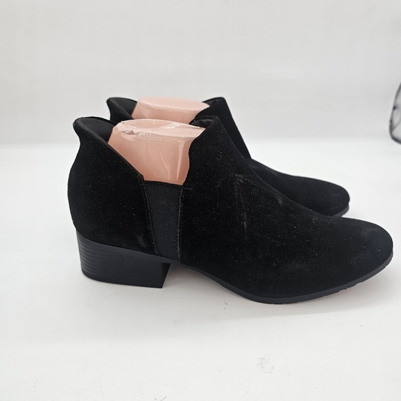 Kenneth Cole Reaction Side EZ-ON Ankle Booties Black Suede Women’s Size 9.5 - Picture 5 of 15